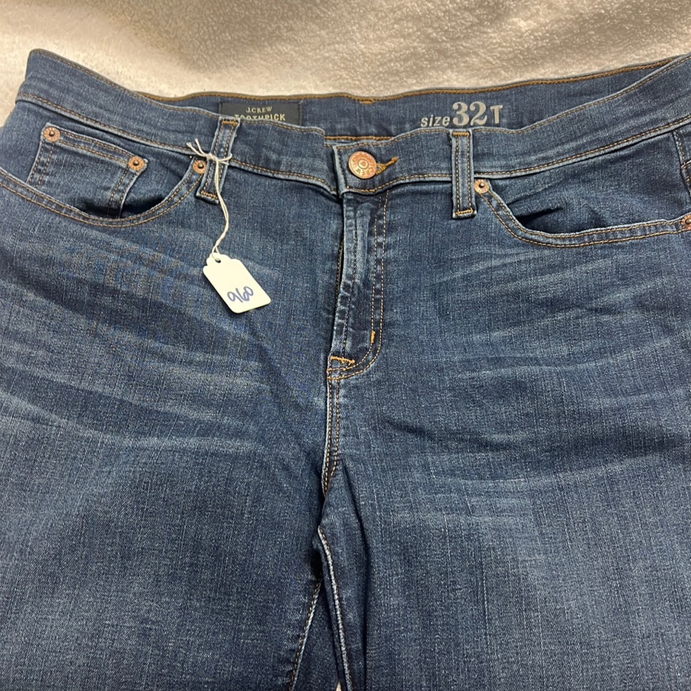 Excellent used condition J crew toothpick jeans, size 32